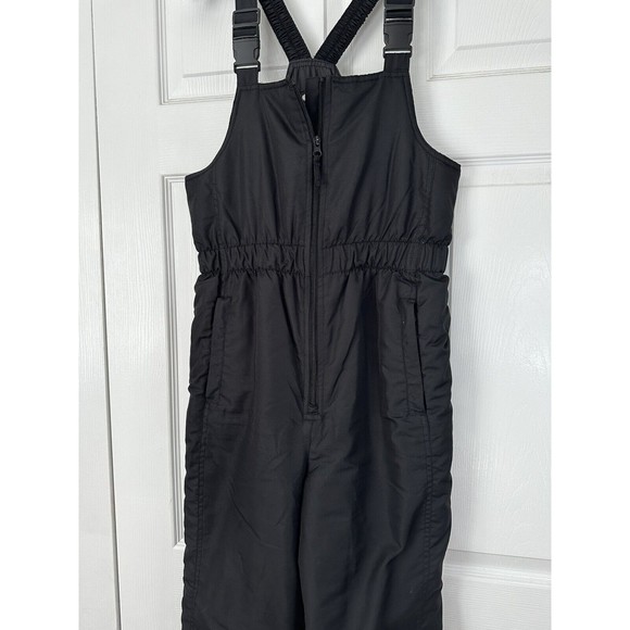 Athletech Youth XL Black Polyester Bib Snow pants Pockets Adjustable Straps - Picture 2 of 6
